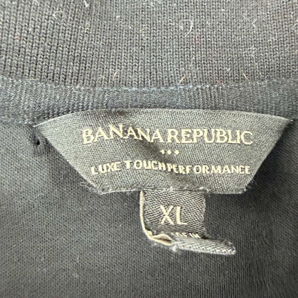 Banana Republic Men's Size XL Luxe Touch Performance Polo Shirt Black